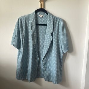 Vintage polka dot two piece blouse and skirt set